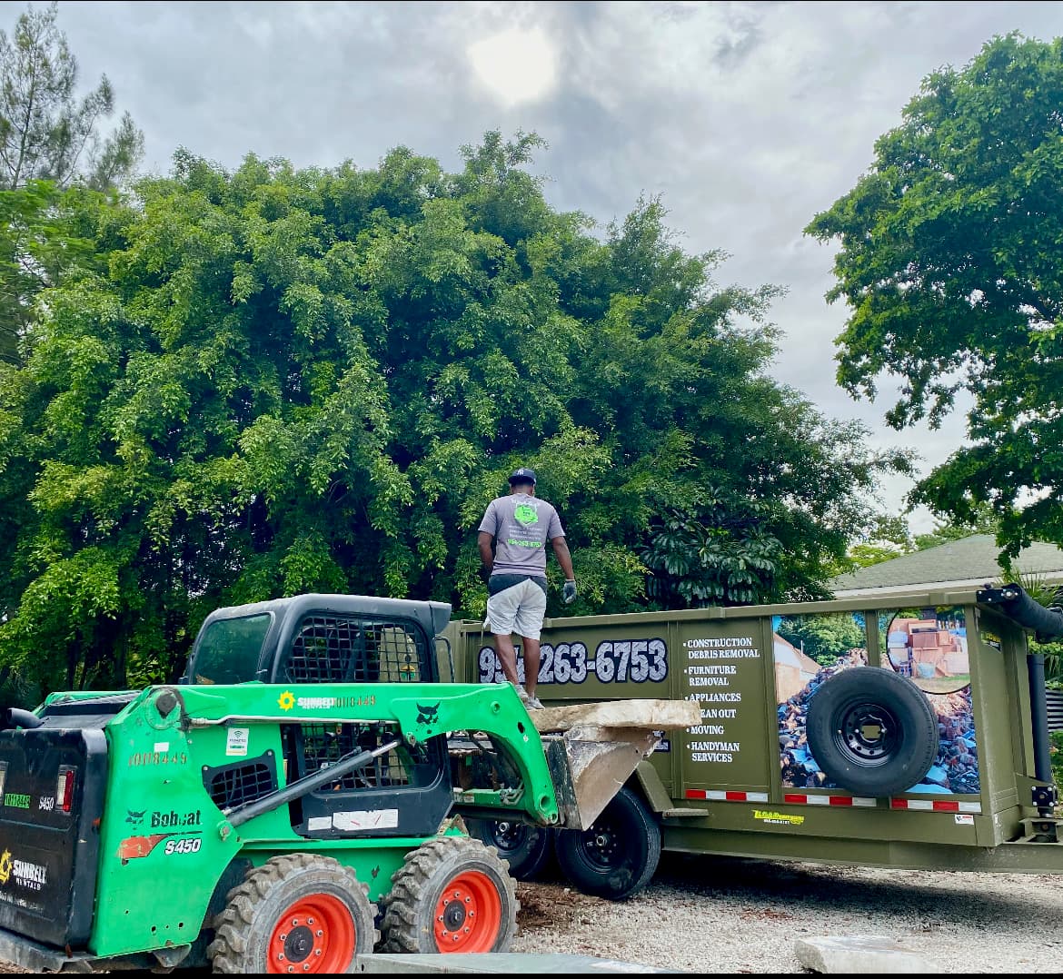 Move Hub Bobcat equipment for junk removal